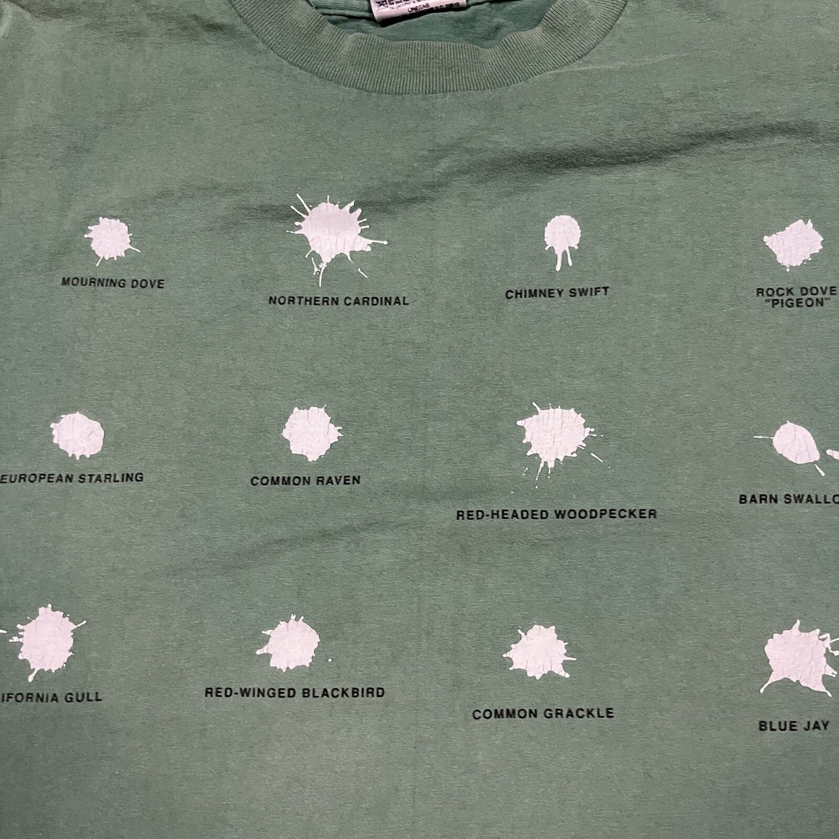 【GOOD FADE】93s BIRD DROPPING Tシャツ ONEITA Vintage 1993 Oneita Bird Poop Graphic Shirt Single Stitch