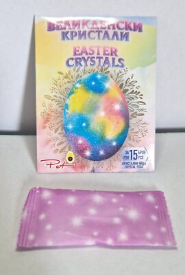 Kristalle Glitzer für Ostern dekorierte Eier Ei färben Farbe Farbe färben