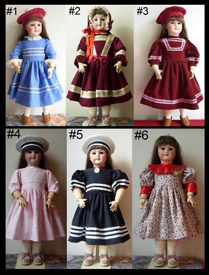 antique doll dress SFBJ twin Kestner Halbig Heubach antique doll