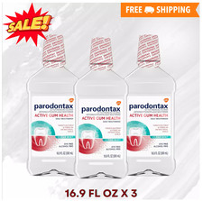 3X Parodontax Active Gum Health Mouthwash, Antiplaque  Antigingivitis,16.9 Oz