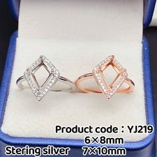 silver925 ring empty setting, blank setting silver ring