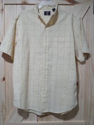 Arrow Short Sleeve Button Down Men's M Tan