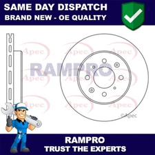 Rampro Front Brake Disc Fits Rover 200 1990-1996 400 1990-1996 EAP9579
