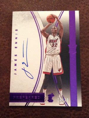 2014-15 Panini Preferred James Ennis Dynamic Debut Purple Auto #ed 12/20 