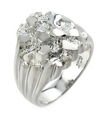 High Polished Sterling Silver Men's Nugget Ring