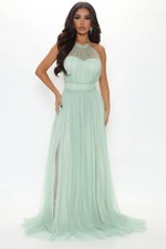 NWT Fashion Nova Catching Bouquets Maxi Dress - Sage Green