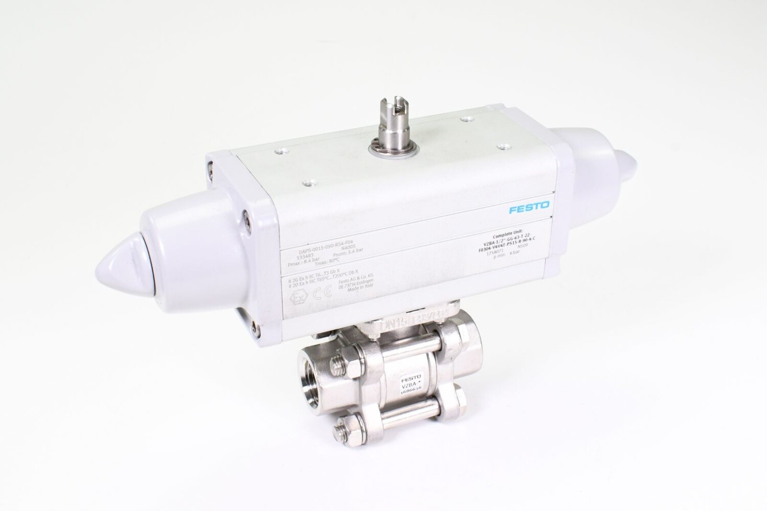 FESTO 1758071, VZBA-1/2""-GG-63-T-22-F0304-V4V4T-PS15-R-90-4-C, actuator unit