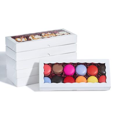 Premium Macaron Boxes Auto-Popup Cookie Gift Boxes 12x5x1.5'' 24 Pack