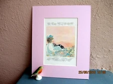 vintage Art Nouveau illustration of girl by Edna Merritt 1922