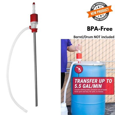 Hand Pump Water for Rain Barrel 55 Gallon Drum Siphon Pump Filling Keg Bpa-Free