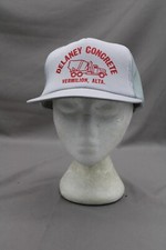 Vintage Screened Trucker Hat - Delaney Concrete Vermilion AB- Adult Snapback