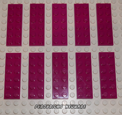 LEGO Basic Technique Technic 10 Plates 2x6 #3795 Magenta NEW PRODUCT