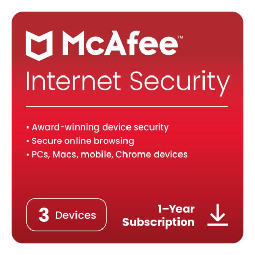McAfee Internet Security 2024 - 3 Devices 1 Year - [Download] - Zdjęcie 1 z 5