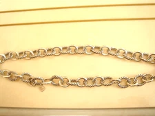 DAVID YURMAN SILVER LARGE OVAL CHAIN NECKLACE 18"