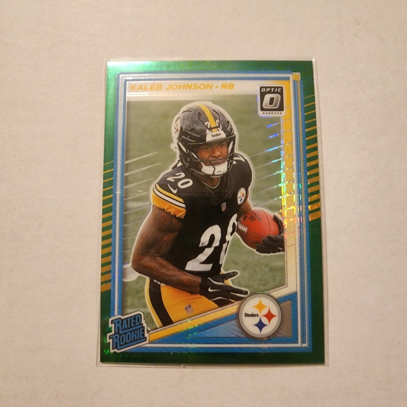 2025 Optic Kaleb Johnson Green Hyper (RC) #232