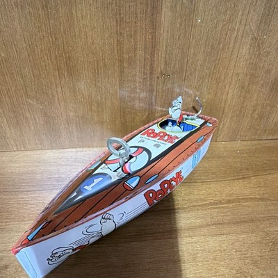 Schylling Popeye Tin Wind-Up Speedboat Reproduction Vintage 1996 Toy