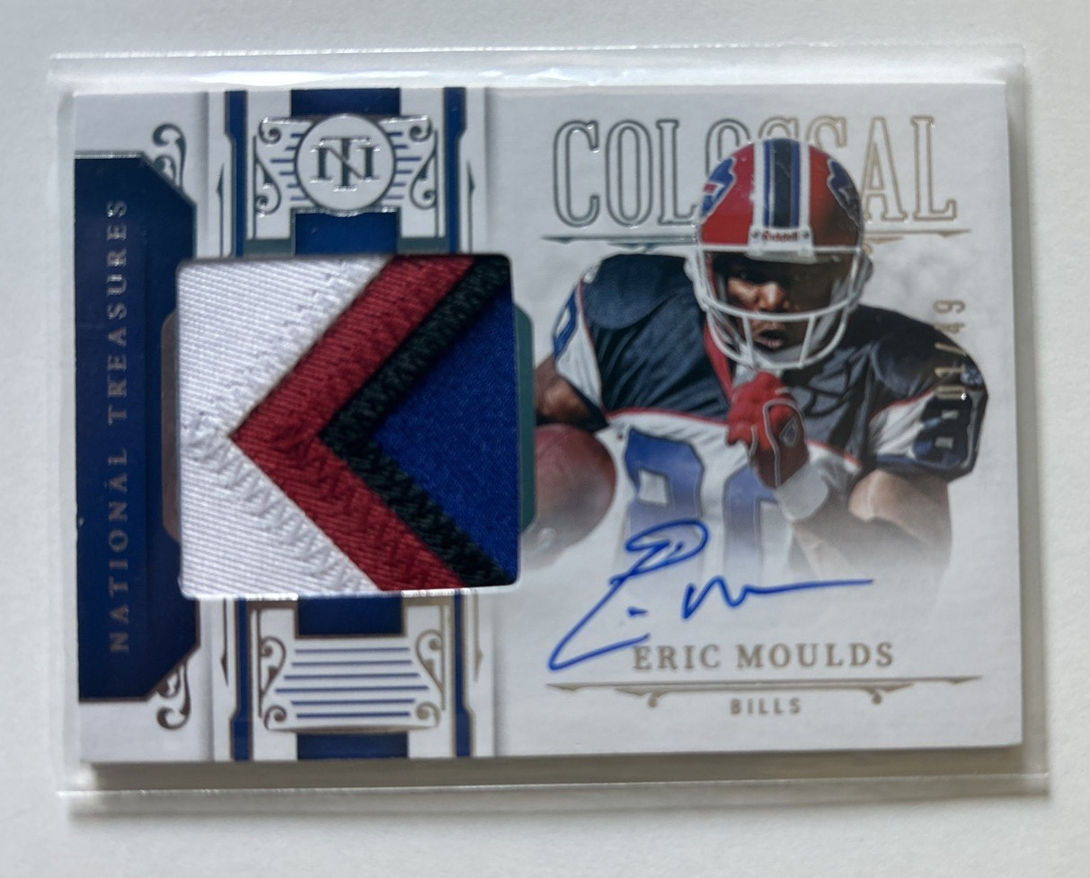 2025 National Treasures Colossal Eric Moulds Patch Auto 01 /49 First on Print