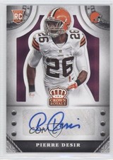 2014 Crown Royale Rookie Signatures Purple Plaid 8/10 Pierre Desir Auto 0o9