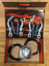 Radius Mini V-Brake Caliper Set - Front & Rear - Short Pull - w/Cables & Housing