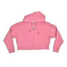Adidas Originals Pink Cropped Hoodie Women's Regular Size L