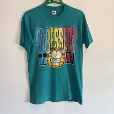 Vintage 1980 s Garfield Stressed T-shirt, Size M