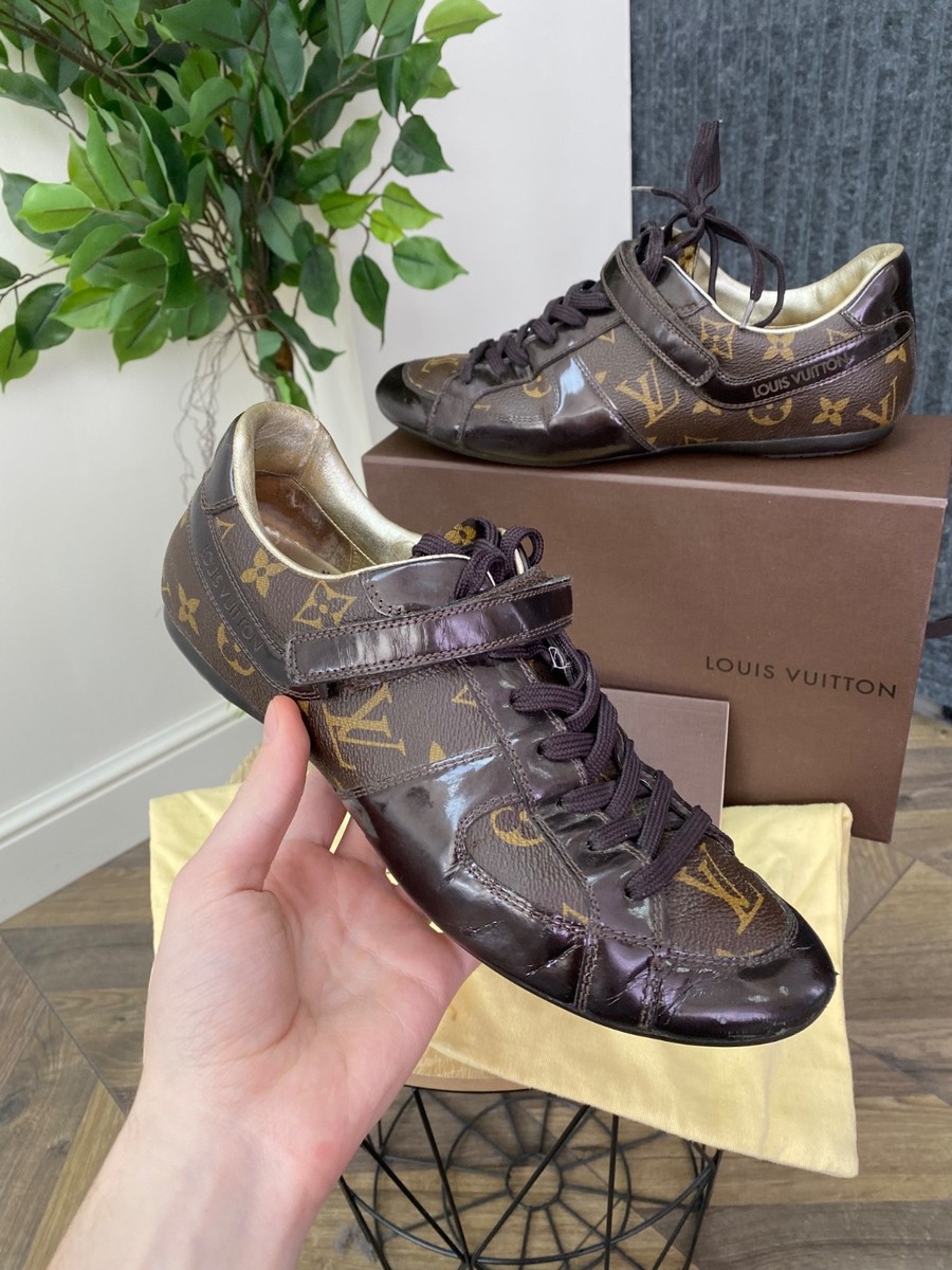 Vintage Louis Vuitton Brown Monogram Canvas and Patent Leather