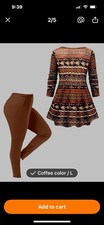 Women's leggings and top 2 piece set