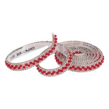 4 Pcs Pearl Rhinestone Ribbon Birthday Party Decor Strips Crystal Tape