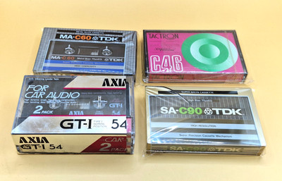 TDK MA C-60 SA AXIA GT-I TACTRON 5 leere Audiokassetten Band Filme beschädigt