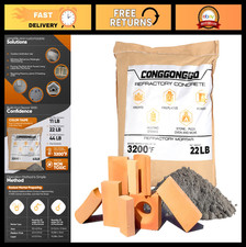 Mezcla de cemento refractario de alta temperatura 22 libras - 3200 ° F ignífugo para hornos, forjas, kilómetro