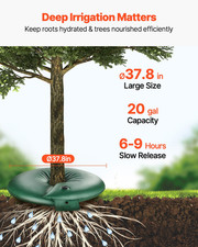Tree Watering Ring Pack of 4 - 20 Gallons Each Slow Release Tree Drip Irrigation