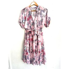 Love Joung Heart dress pastel pink floral summer romantic coquiet women M New