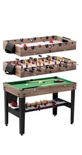 MD Sports 48" 3-in-1 Combo Air Powered Hockey Billiards and Foosball Game Table