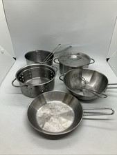 IKEA Toy Play Cookware set 8 piece, Stainless Steel 1999