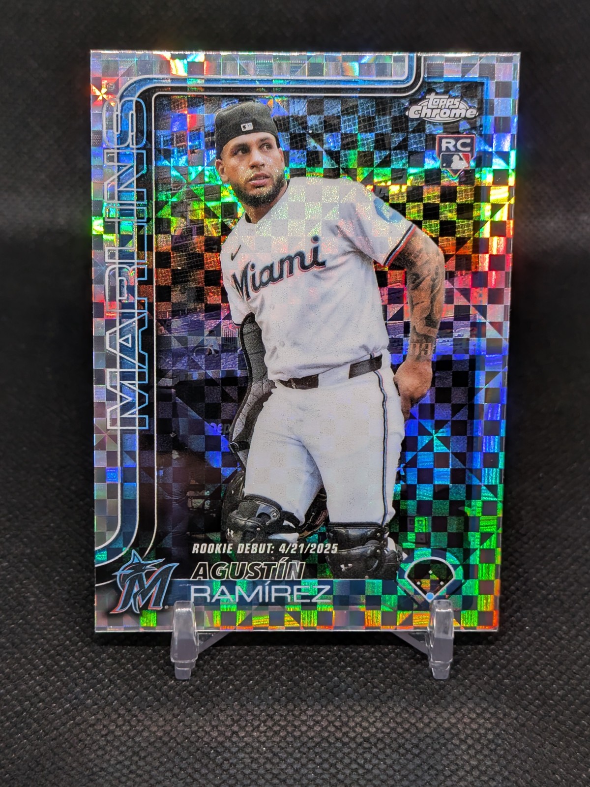 2025 Topps Chrome Update - Agustin Ramirez RC X-Fractor Miami Marlins #USC38