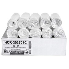 30 Gal Clear Trash Bags, 8 Micron (EQ.), 30 x...