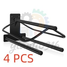 4 Set Black Wall Mounted Saddle Rack with Pad Bar for Horse Saddle Stable Use