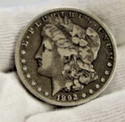 1892 CC US Morgan Silver Dollar $1 Fine+ (Key Date)