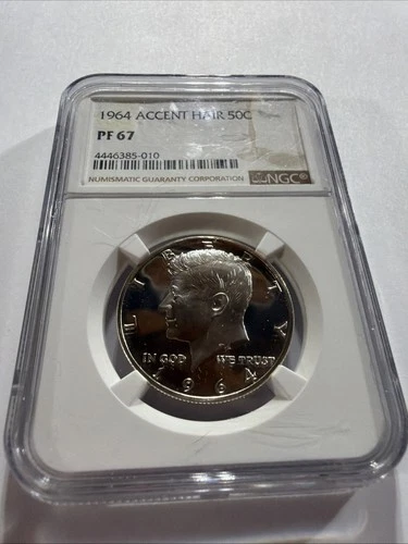 1964 Accent Hair Kennedy Silver Half Dollar PF 67 NGC Graded
