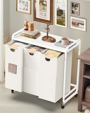 Laundry Sorter 3 Section,Laundry Basket with Wheels,3 15.8 Gal 60L Laundry