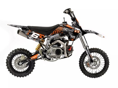 Dekor Kit Pitbike YCF Pilot Stage6 orange / weiß