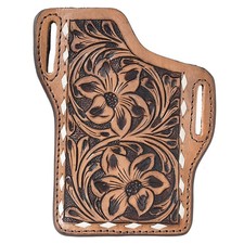 Hilason Western Stylish Floral Hand Tooled Genuine Leather Left Smartphone Cell