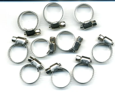 LOT de 10 colliers de serrage inox largeur 8mm diamètre 13/19 mm - Photo 1/4