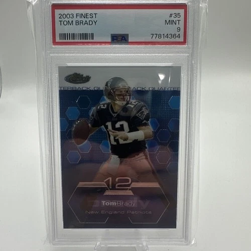2003 Topps Finest Tom Brady # 35 PSA 8 NM-MT. Beautiful card of Patriot Great