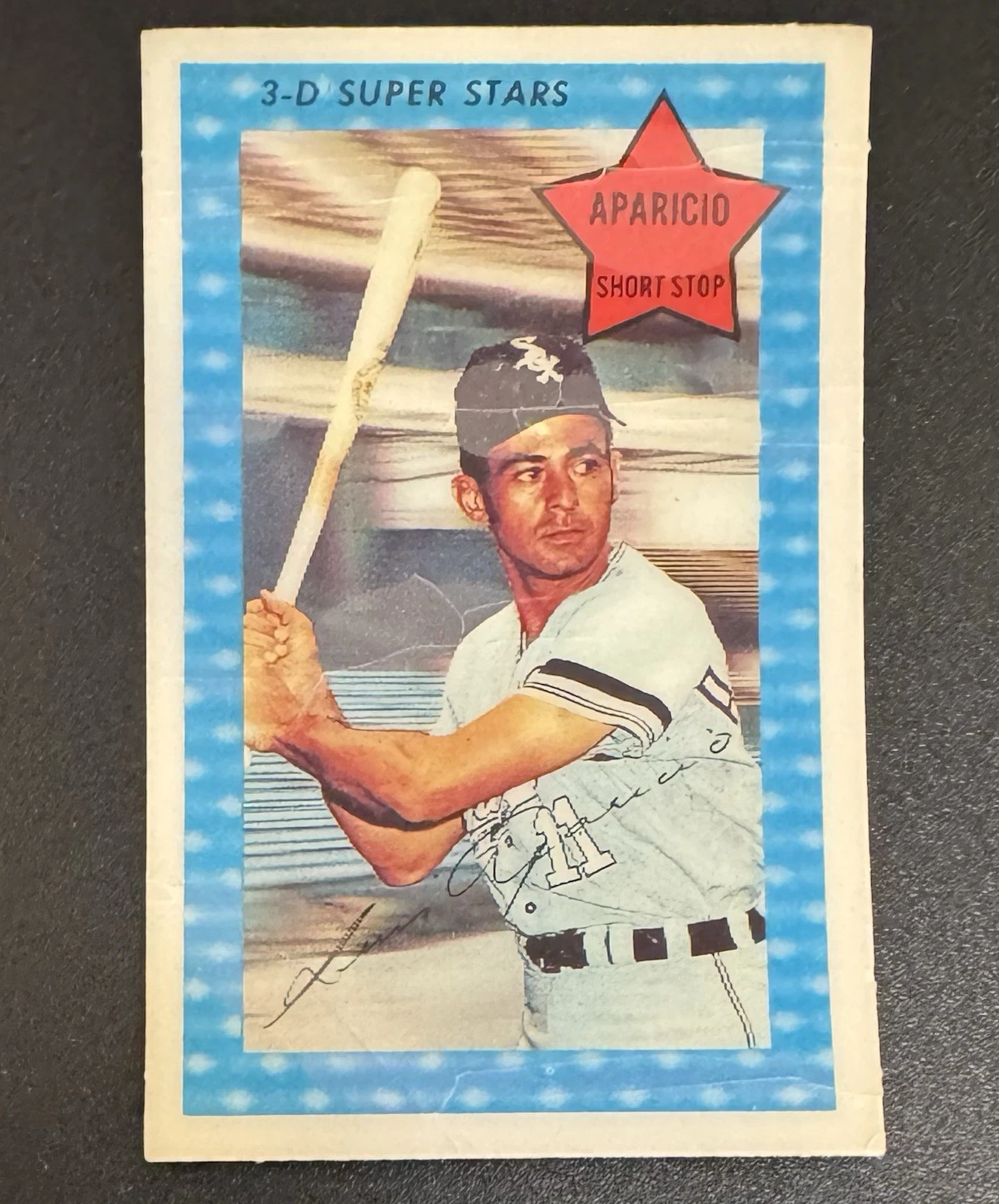 Luis Aparicio 1971 Kellogg’s 3D Super Stars #19 - Chicago White Sox - Cracked