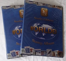 STANLEY GIBBONS 'WORLDEX' 4-RING STAMP ALBUM, EXCELLENT