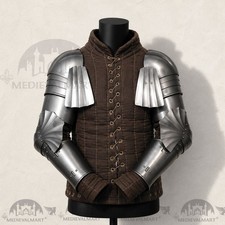 Men's Knight Arm Armor Set: Medieval Steel Full, LARP, Cosplay Costume Plate Arm