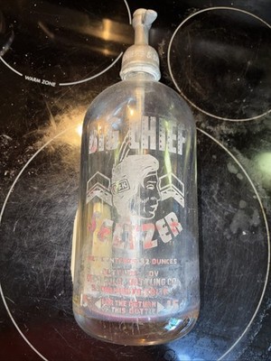 Vintage   Big Chief   Seltzer Bottle ACL Coca-Cola Bottling Sacramento, CA.