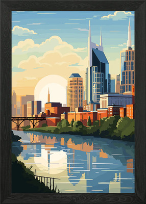 Stadtleben Gerahmtes Wandbild Poster Leinwanddruck Bild