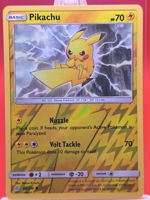 Pikachu 66/236 Cosmic Eclipse Reverse Holo Rare Pokemon Card * New